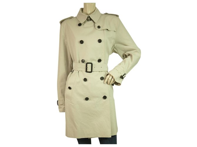 Burberry The Kensington - Trench-coat en gabardine de coton beige Royaume-Uni 18  ref.314857