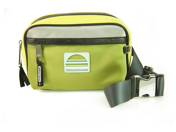 Marc Green Yellow Canvas Leather Trim Pack Waist Belt Bag ref.314958 Joli Closet