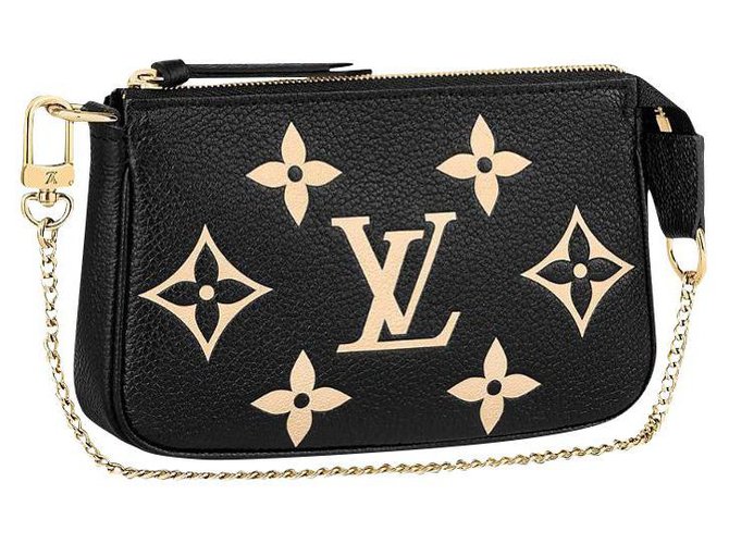 Louis Vuitton LV Mini pochette negro Cuero  ref.315178