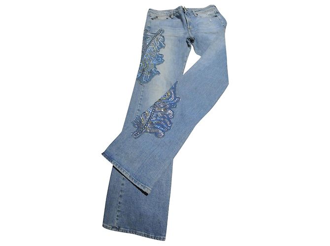 Sehr seltene Bootcut Nietenjeans Just Cavalli für Damengröße 29 (INTER.)