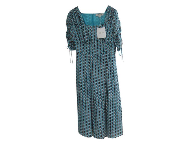 Diane Von Furstenberg Dresses Turquoise Polyester  ref.315436