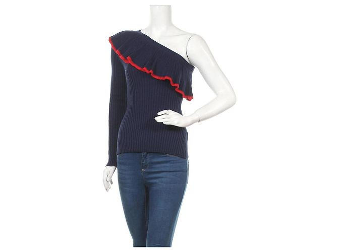 Pull bleu Baum und Pferdgarten