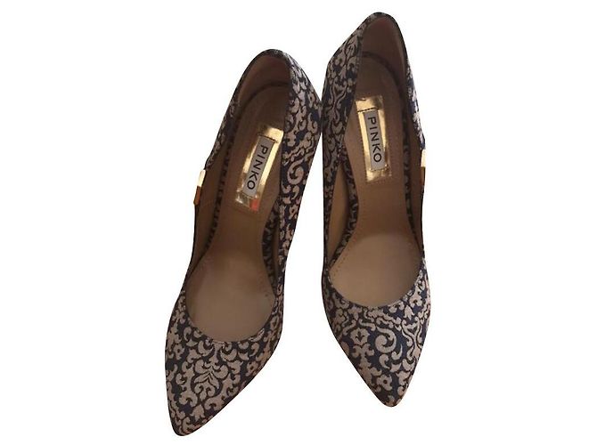 Décolleté Pinko in denim blu 8 cm