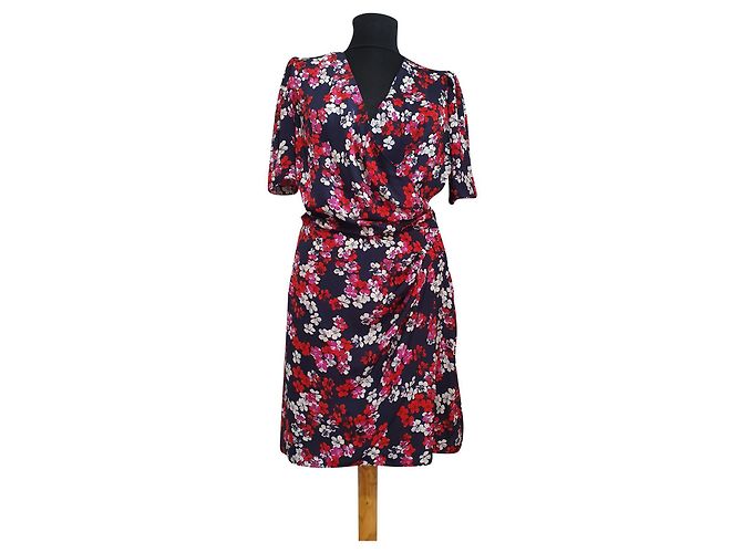 Vestido floral Zapa de poliéster Talla M Multicolor