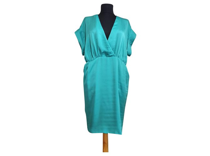 By Malene Birger Dresses Blue Green Turquoise Polyester  ref.315542