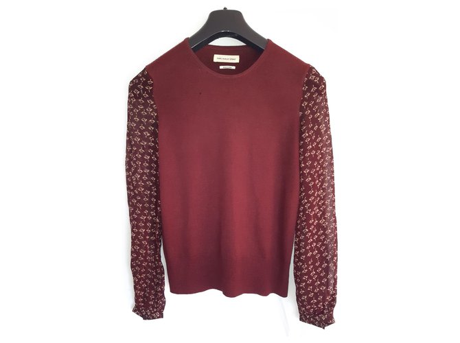 Isabel Marant Etoile Beautiful Isabel Marant sweater / size 36 Dark red Wool  ref.315563