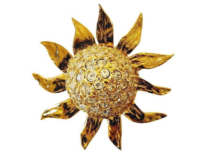 Yves Saint Laurent Sonnenblumenbrosche gold