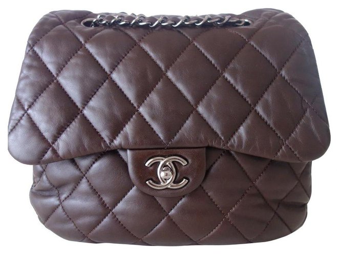 Timeless Chanel Classic chocolate bag Brown Leather ref.315812