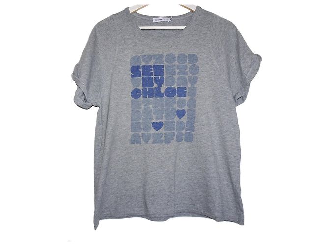 SEE BY CHLOÉ LOGO TEE Grau