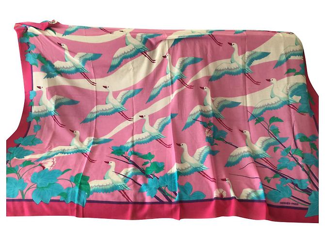 Hermès Modelo pareo grande Rosa