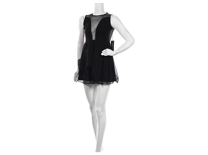 Autre Marque For Love & Lemons Kleid Schwarz Polyamid M