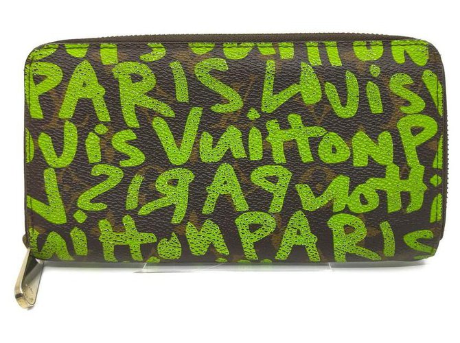 Louis Vuitton Neon Green Stephen Sprouse Graffiti Long Zippy
