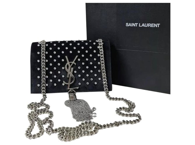 ysl crossbody bolsa silver