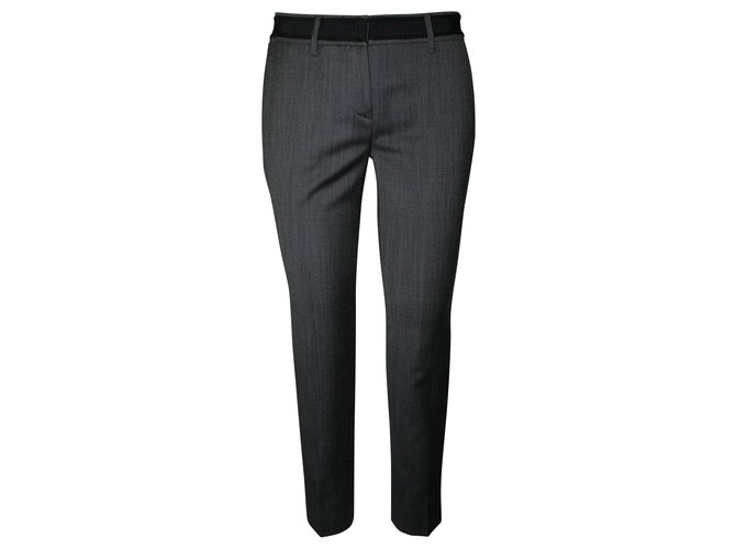Prada Dark Grey Office Pants Wool  ref.316681