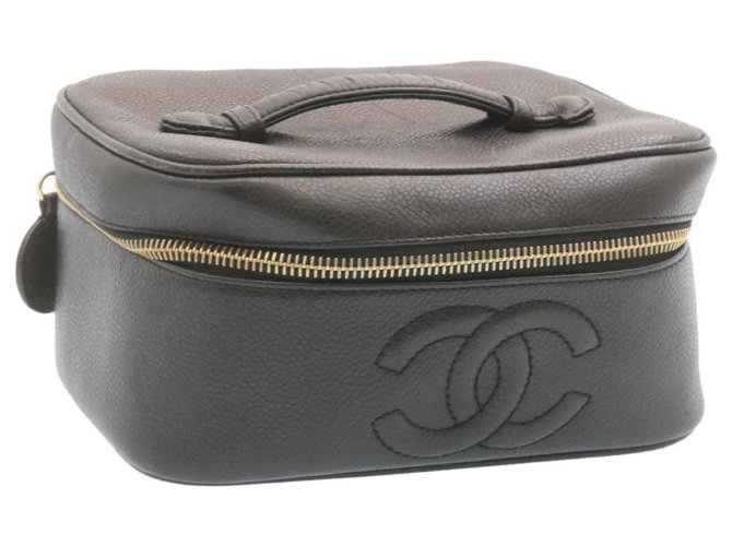 Chanel Vanity Black Leather  ref.316718