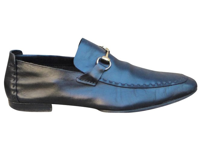 Gucci p horsebit loafers 43 Black Leather  ref.316864
