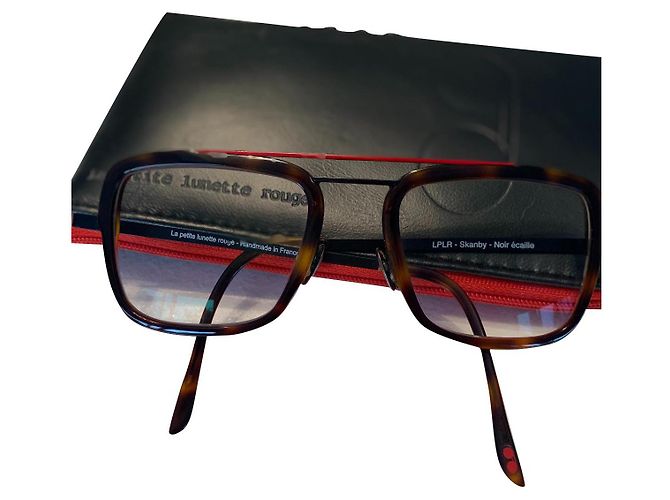 Autre Marque Gafas Scamby Negras Carey de Plástico Negro Roja
