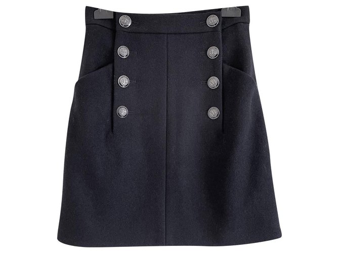 Chanel New HABMBURG Skirt Black Wool  ref.317499