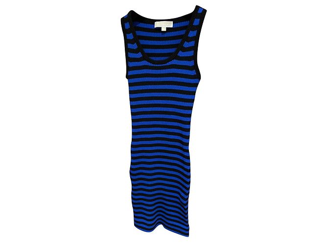 Michael Kors Dress Black and Blue Stripes