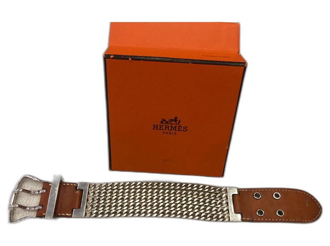 Hermès Bracelets Silvery Silver  ref.317757