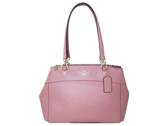 Leather handbag Coach Pink in Leather - 31428111