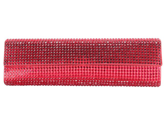 Red crystal clutch hot sale