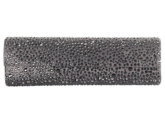 Rodo Pochette di cristallo nera Nero