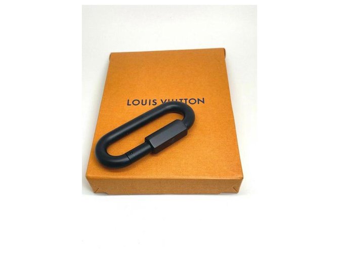 Louis Vuitton CARABINER VIRGIL ABLOH SNAP HOOK Black Acetate  ref.318235