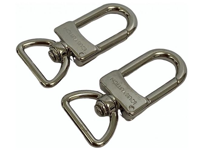 Louis Vuitton 2 moschettoni carabiner acciaio Argento