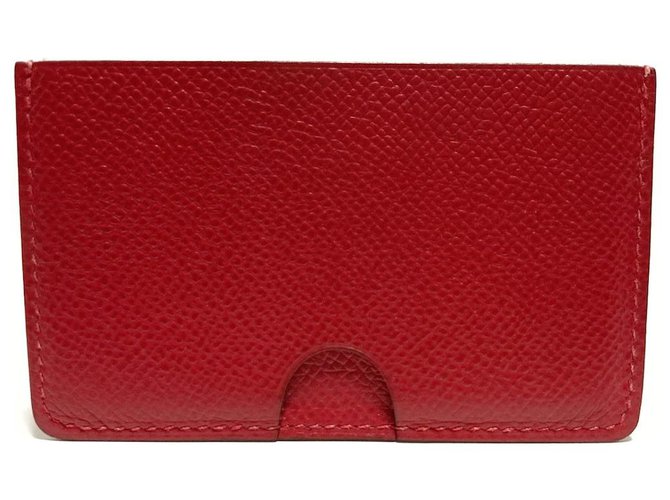 Hermès Hermes wallet Red Leather  ref.318329