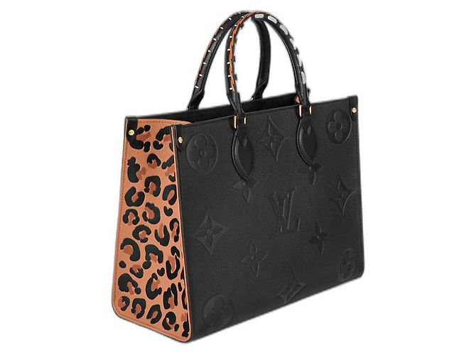 Louis Vuitton LV OntheGo MM Salvaje de corazón Negro