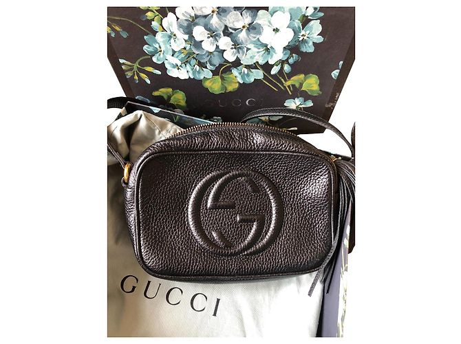 Bolsa Gucci de couro preta Preto