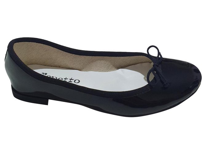 Repetto Ballet flats Black Patent leather  ref.318665