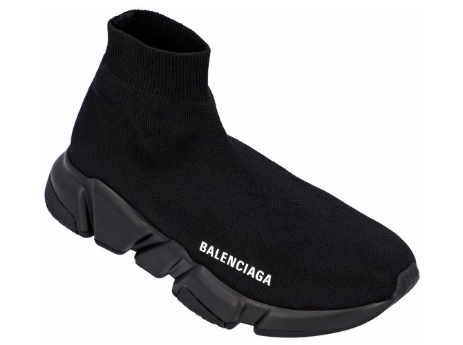 Balenciaga Zapatilla Speed Recycled para mujer Negro Poliéster  ref.318863