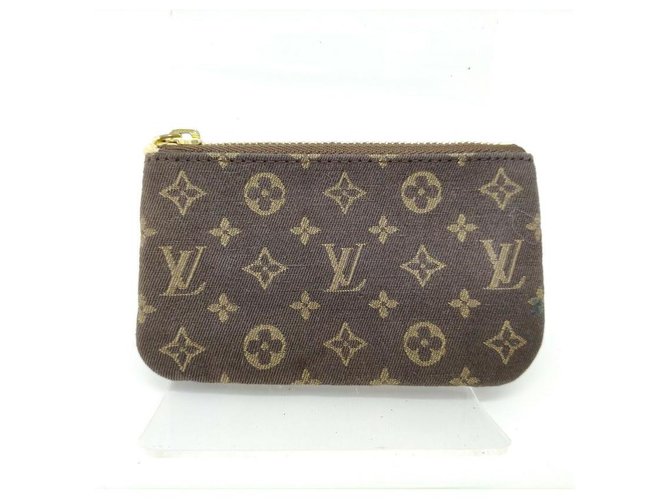 Louis Vuitton Portachiavi Pochette Cles Mini Lin con monogramma raro  ref.318883