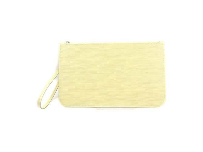 Louis Vuitton Vanilla Epi Leather Neverfull Pochette Wristlet Bag  ref.318905