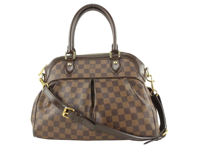 Louis Vuitton Damier Ebene Trevir 2way Bowler Bag Leather  ref.318923