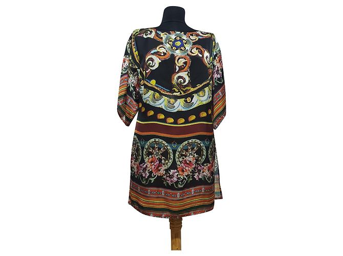 Autre Marque PIU & PIU Tunika Oberteil Mehrfarbig Polyester Mehrfarben