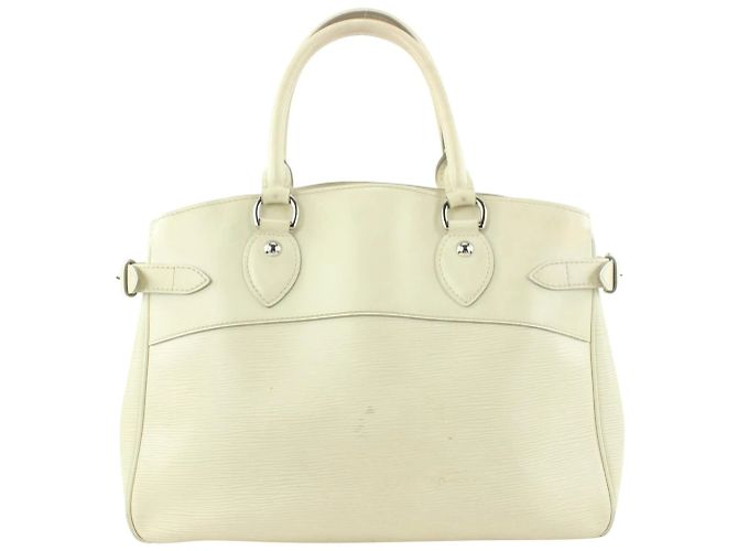 Louis Vuitton White Epi Leather Passy PM Bag