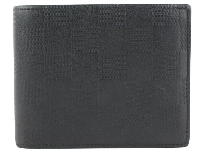 Louis Vuitton Portafoglio Uomo Damier Infini Multiple Slender Nero Marco  Florin Pelle ref.318995 - Joli Closet