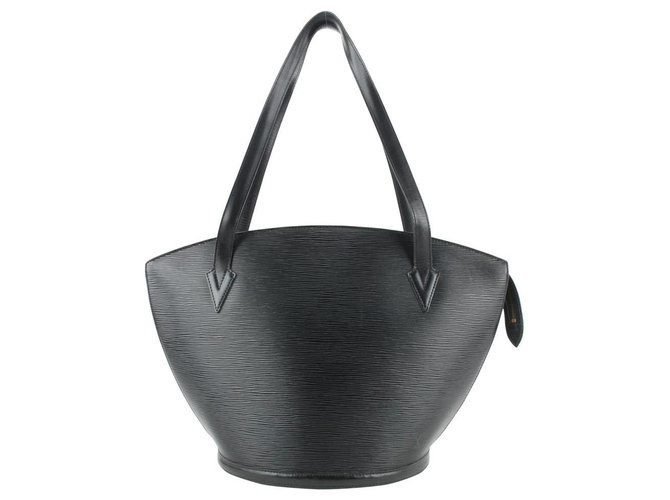Louis Vuitton Black Epi Leather Noir Saint Jacques Zip Tote bag  ref.319004