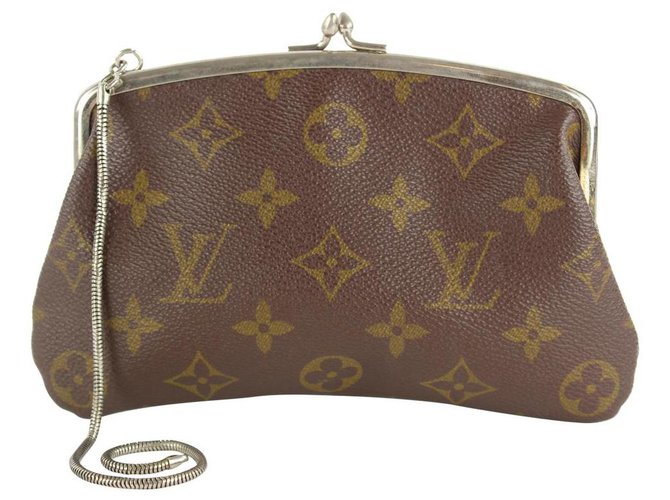 Louis Vuitton Ultra Rare Monogram Marais Kisslock Pouch French Twist Bag 1lvs616  ref.319012