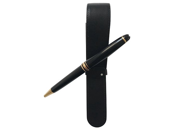 Penna a sfera Montblanc Meisterstuck nera e oro Nero