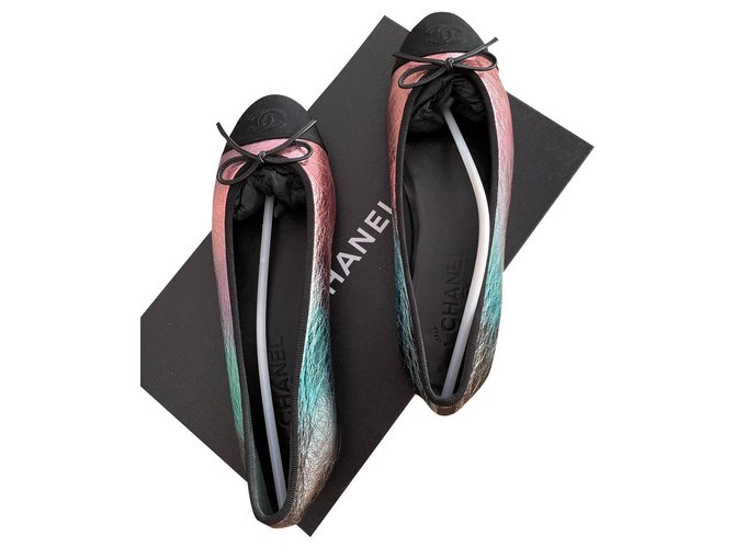Cambon Chanel ballet flats Multiple colors Leather  ref.319083
