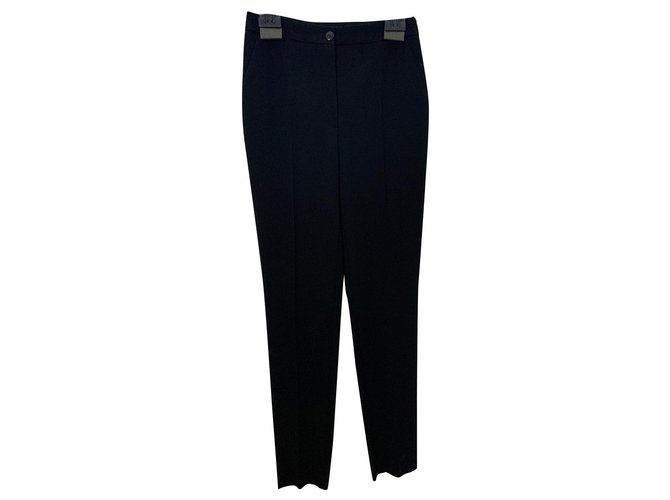 Chanel Un pantalon, leggings Polyester Noir  ref.319117