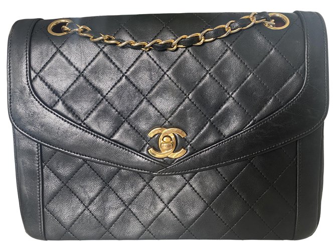 Chanel Classic Flap Black Leather  ref.319512