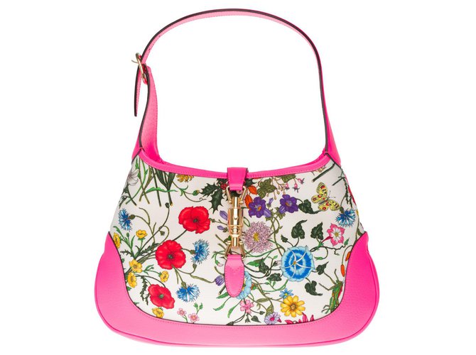 gucci pink floral bolsa