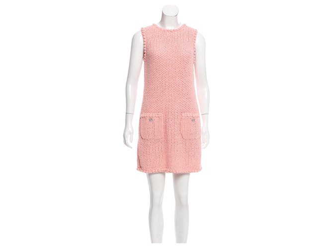 Chanel CUBA pastel pink dress Cotton  ref.320081