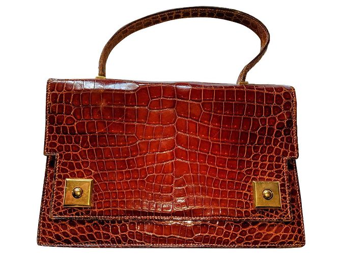 Bolsa Hermès Piano em crocodilo Porosus marrom