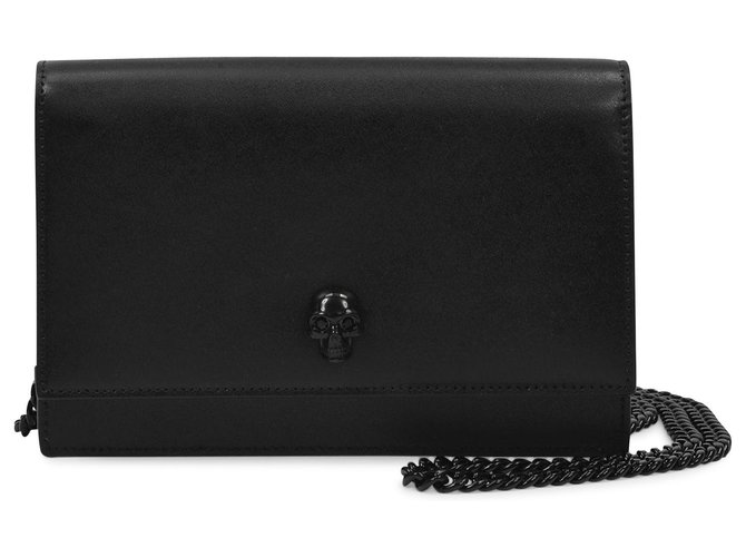 Alexander Mcqueen Skull Mini Bag in Black Smooth Leahter Leather  ref.320211